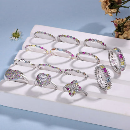 [OAK JURI]Delicate Ebullient Heart Shape Wedding Ring