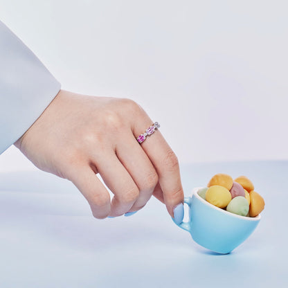 [OAK JURI]Unique Colorful Emerald Cut Party Ring