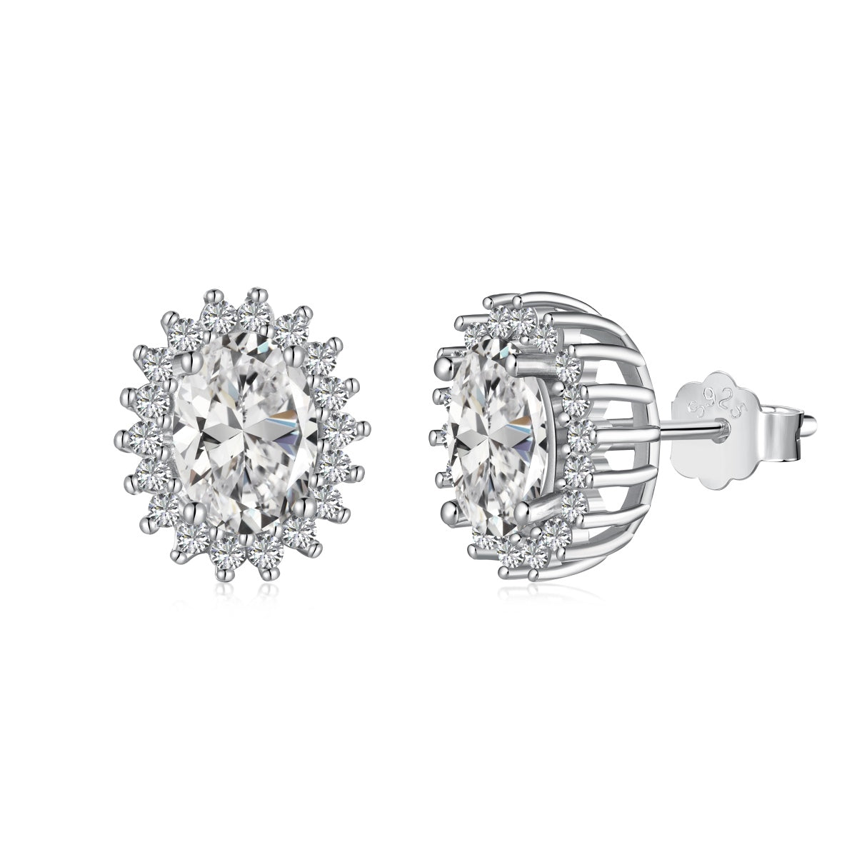 [OAK JURI]Delicate Radiant Oval Cut Daily Earrings