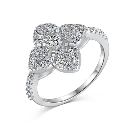 [OAK JURI]Luxurious Colorful Flower Shape Banquet Ring