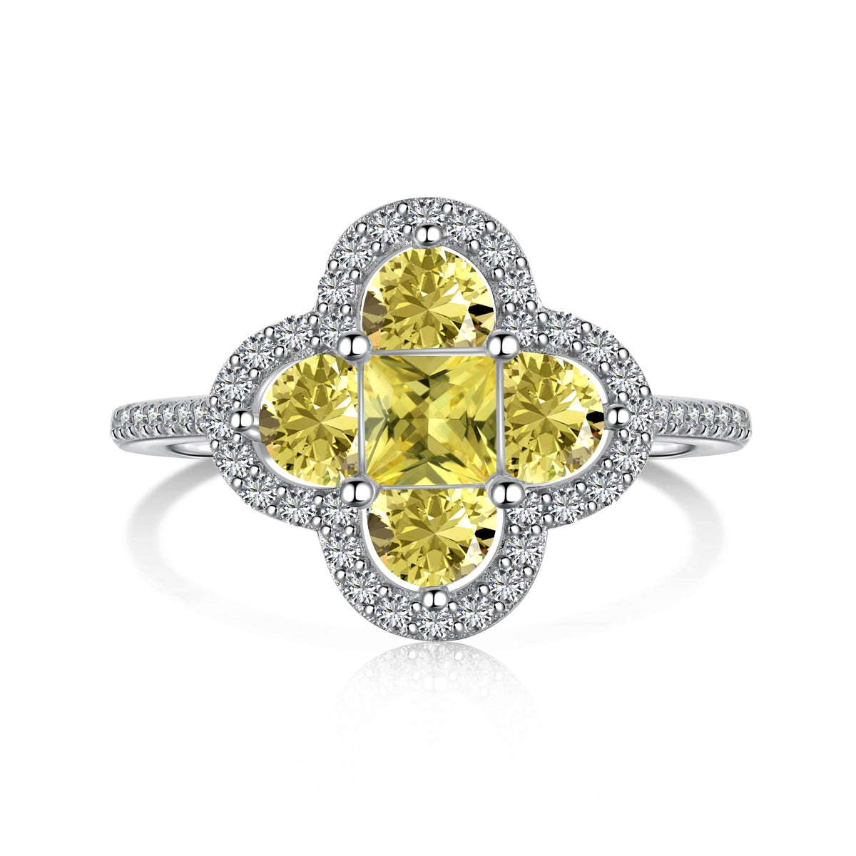 [OAK JURI]Luxurious Eternity Flower Shape Banquet Ring