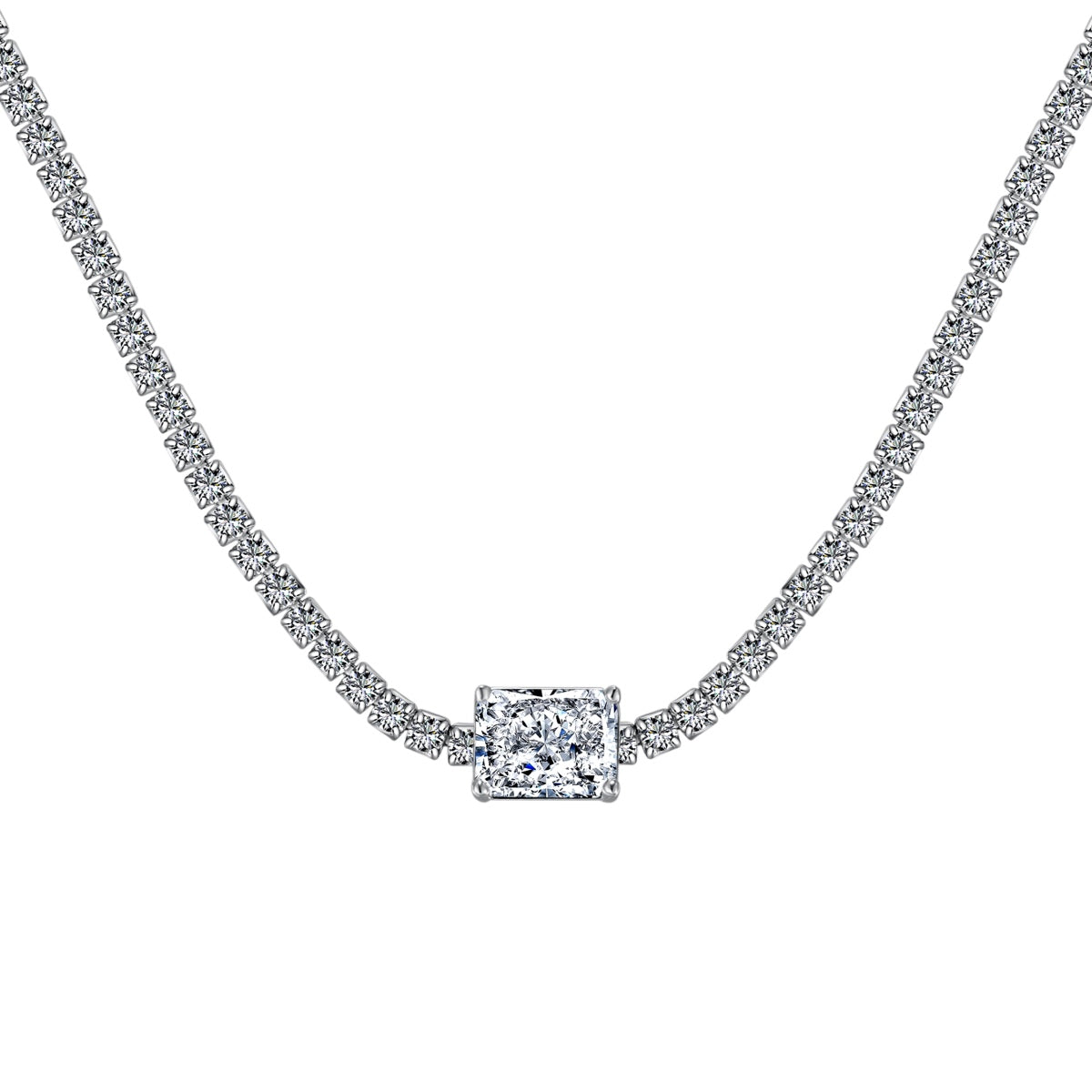 [OAK JURI]2.0 carat Ornate Emerald Cut Necklace