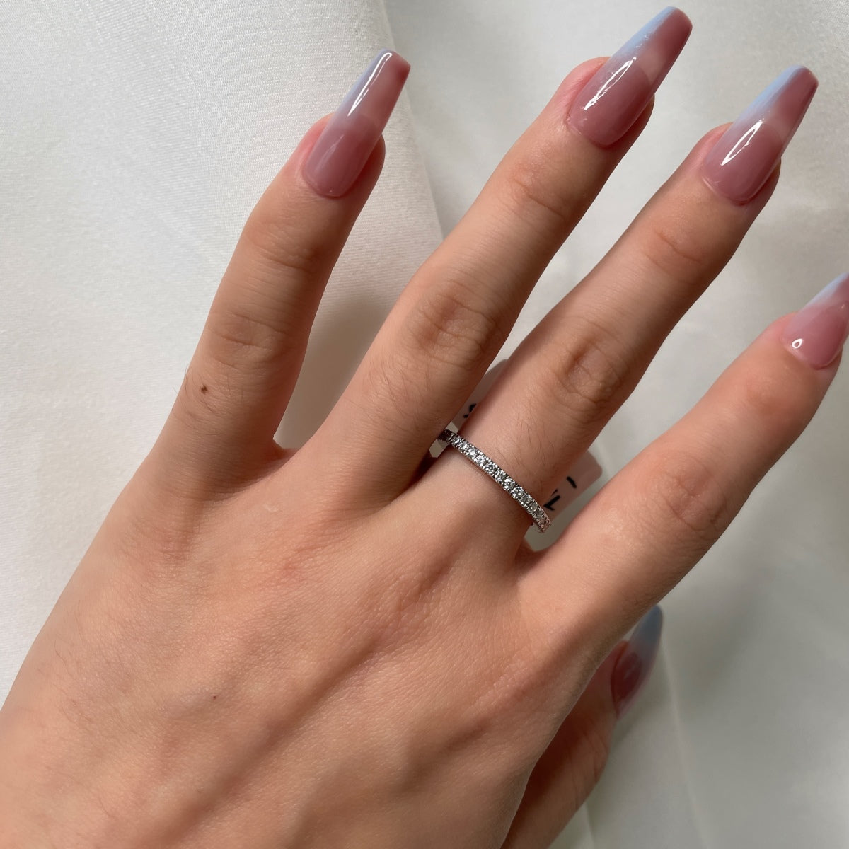 [OAK JURI]Delicate Sparkling Round Cut Daily Ring