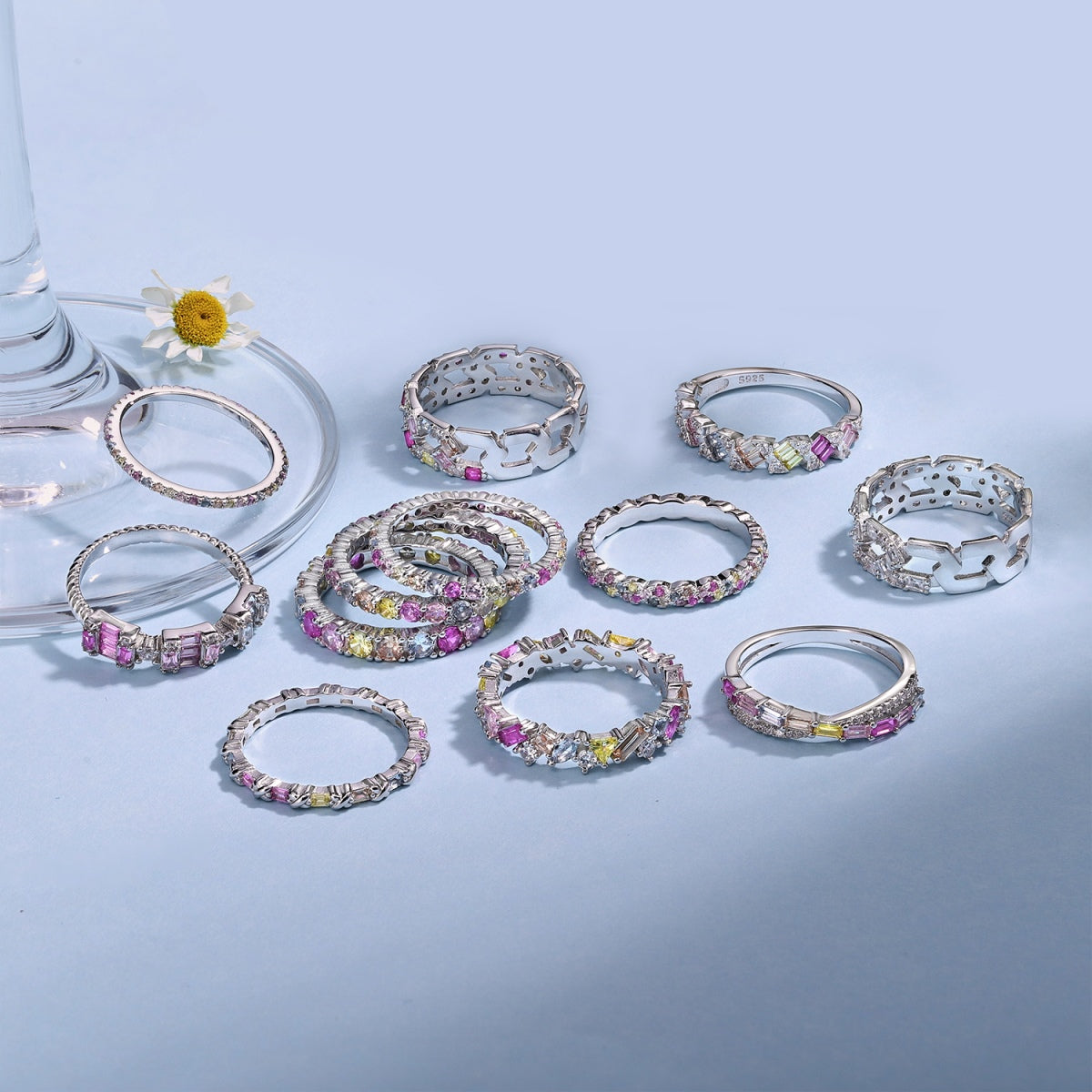 [OAK JURI]Radiant Sparkling Round Cut Daily Ring