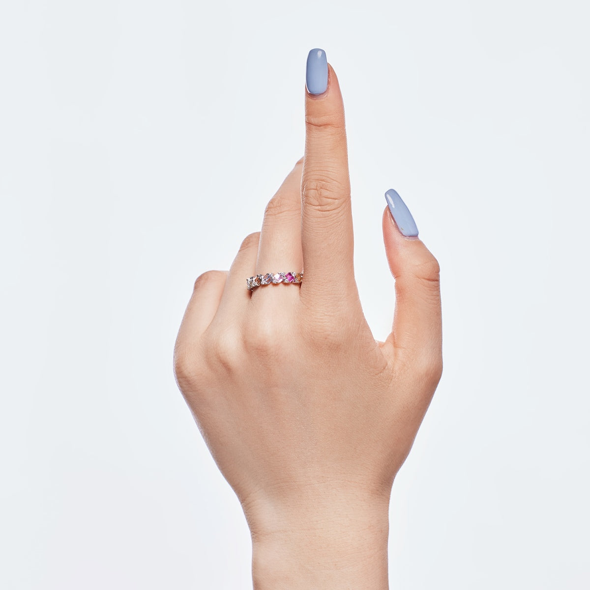 [OAK JURI]Delicate Vibrant Emerald Cut Daily Ring