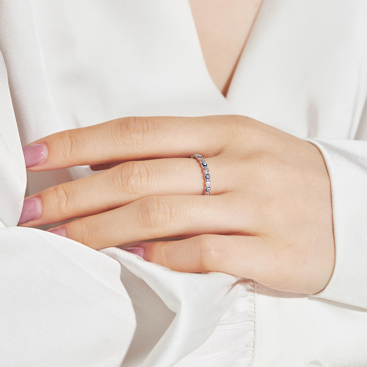 [OAK JURI]Sparkling Vibrant Round Shape Daily Ring