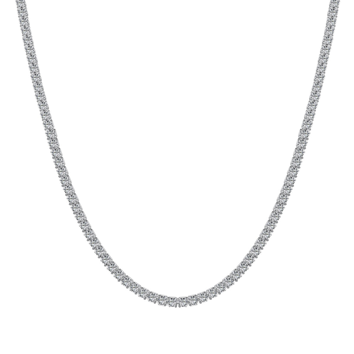 [OAK JURI]Delicate Round Shape Tennis Necklace
