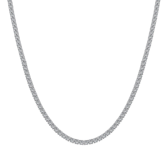 [OAK JURI]Delicate Round Shape Tennis Necklace