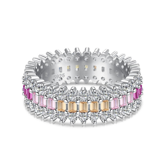 [OAK JURI]Ornate Colorful Radiant Cut Daily Ring