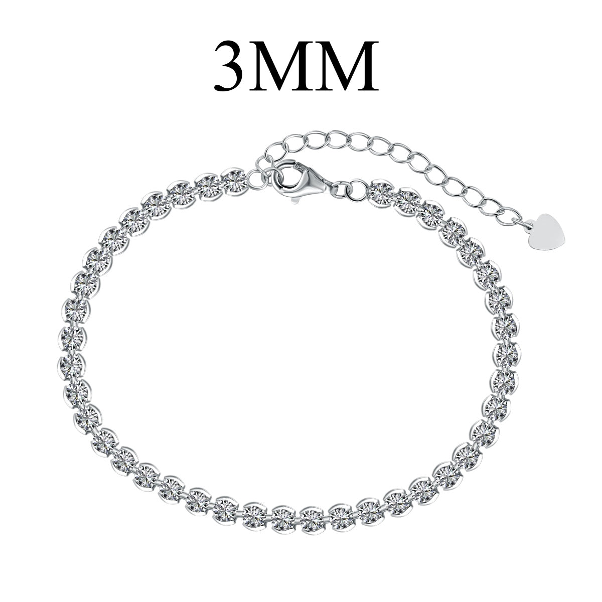 [OAK JURI]Ornate  Sparkling Round Cut Daily Bracelet