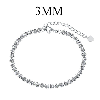 [OAK JURI]Ornate  Sparkling Round Cut Daily Bracelet
