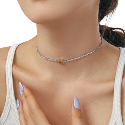 [OAK JURI]2.0 carat Ornate Emerald Cut Necklace