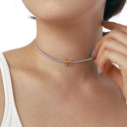 [OAK JURI]2.0 carat Ornate Emerald Cut Necklace
