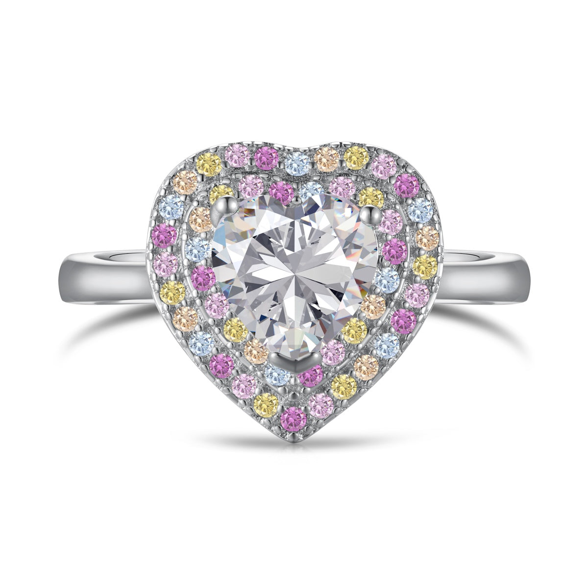 [OAK JURI]Delicate Ebullient Heart Shape Wedding Ring