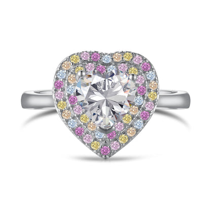 [OAK JURI]Delicate Ebullient Heart Shape Wedding Ring