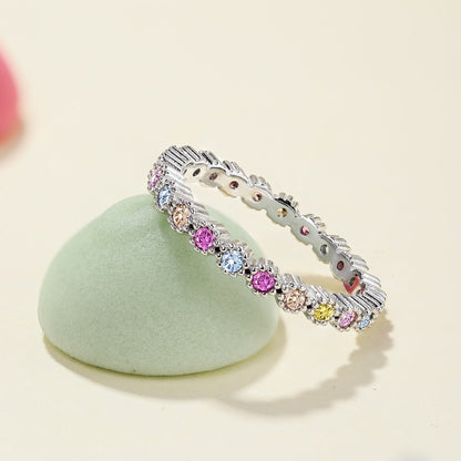 [OAK JURI]Unique Scintillating Round Cut Daily Ring