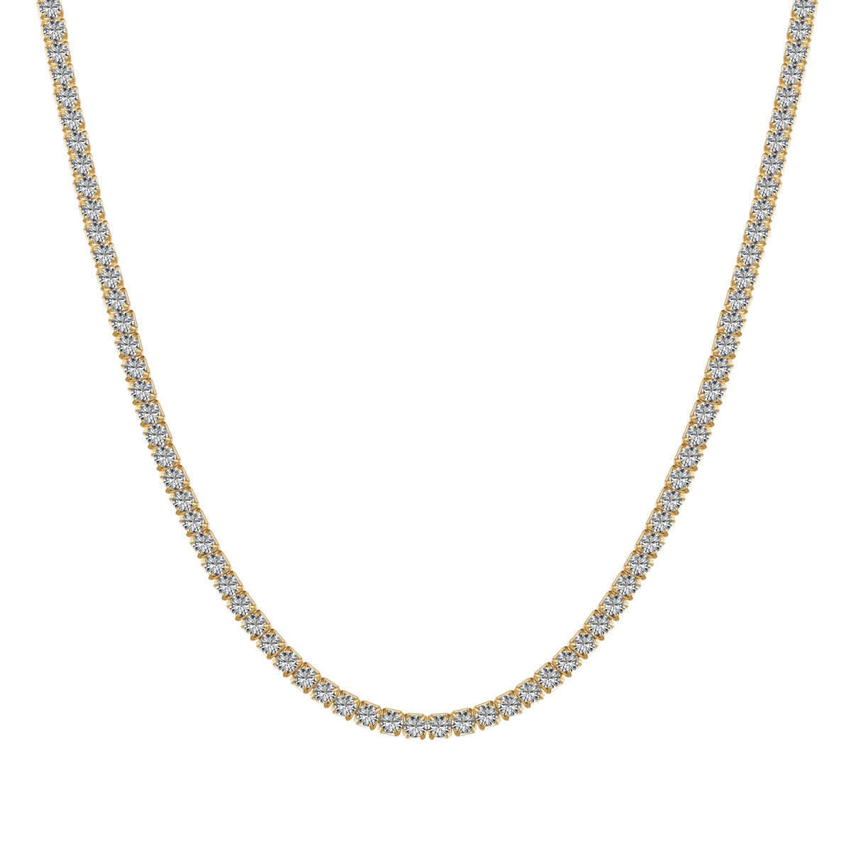 [OAK JURI]Delicate Round Shape Tennis Necklace