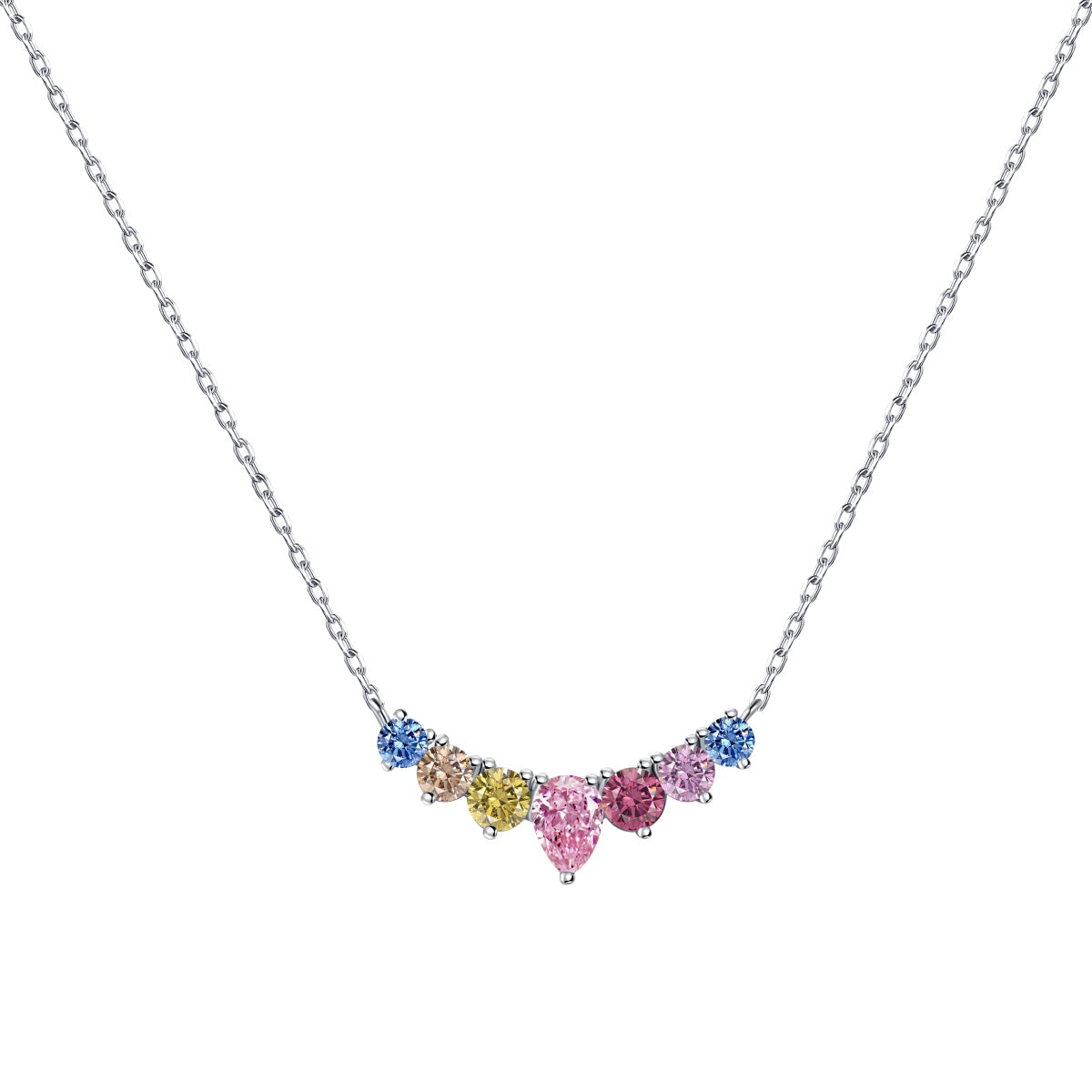[OAK JURI]Dainty Colorful Heart Necklace