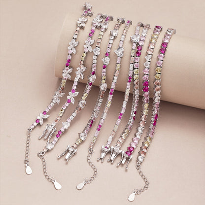 [OAK JURI]Ornate Colorful Butterfly Shape Round Cut Daily Bracelet