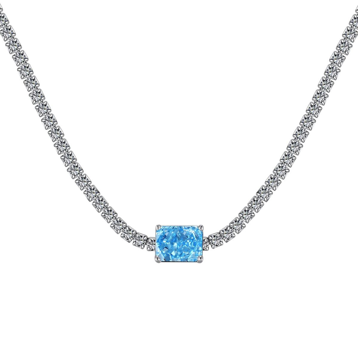 [OAK JURI]2.0 carat Ornate Emerald Cut Necklace
