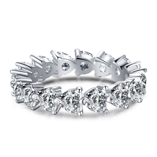 [OAK JURI]0.25 Carat Radiant Romance Heart Cut Lover Ring