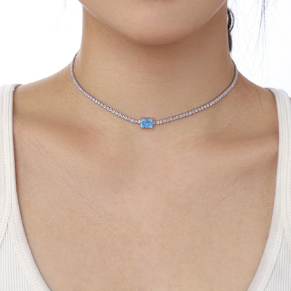 [OAK JURI]2.0 carat Ornate Emerald Cut Necklace