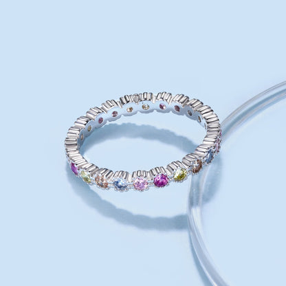 [OAK JURI]Exquisite Colorful Round Cut Party Ring
