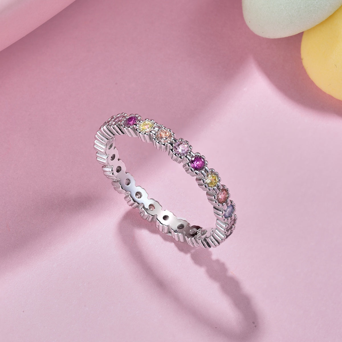 [OAK JURI]Exquisite Colorful Round Cut Party Ring