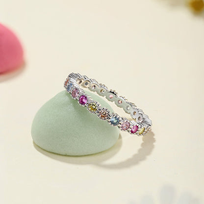 [OAK JURI]Exquisite Colorful Round Cut Party Ring