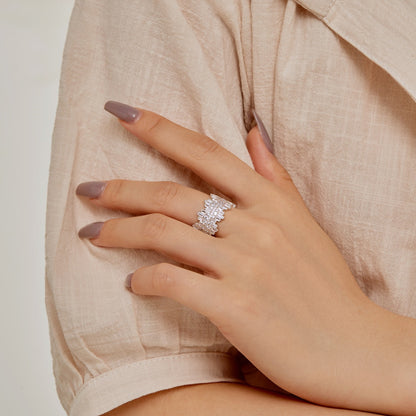 [OAK JURI]Luxurious Colorful Radiant Cut Daily Ring