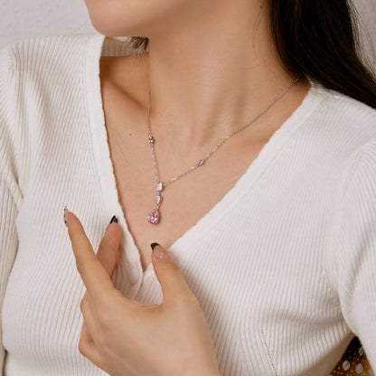 [OAK JURI]Dazzling Pear Cut Necklace