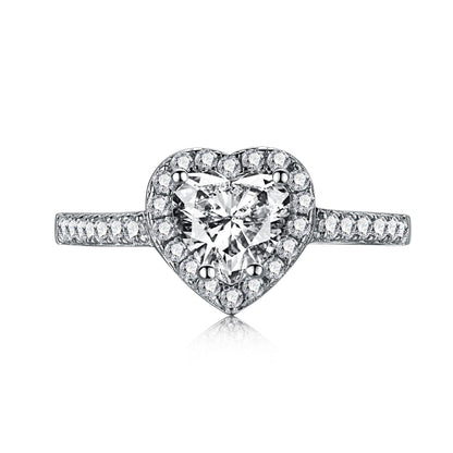 [OAK JURI]Eternity Splashy Romantic Heart Shape Lover Ring