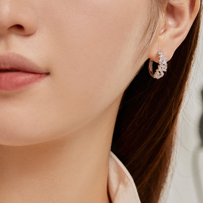 [OAK JURI]Dazzling Colorful Emerald Cut Daily Earrings