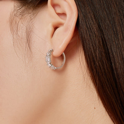 [OAK JURI]Dazzling Colorful Emerald Cut Daily Earrings
