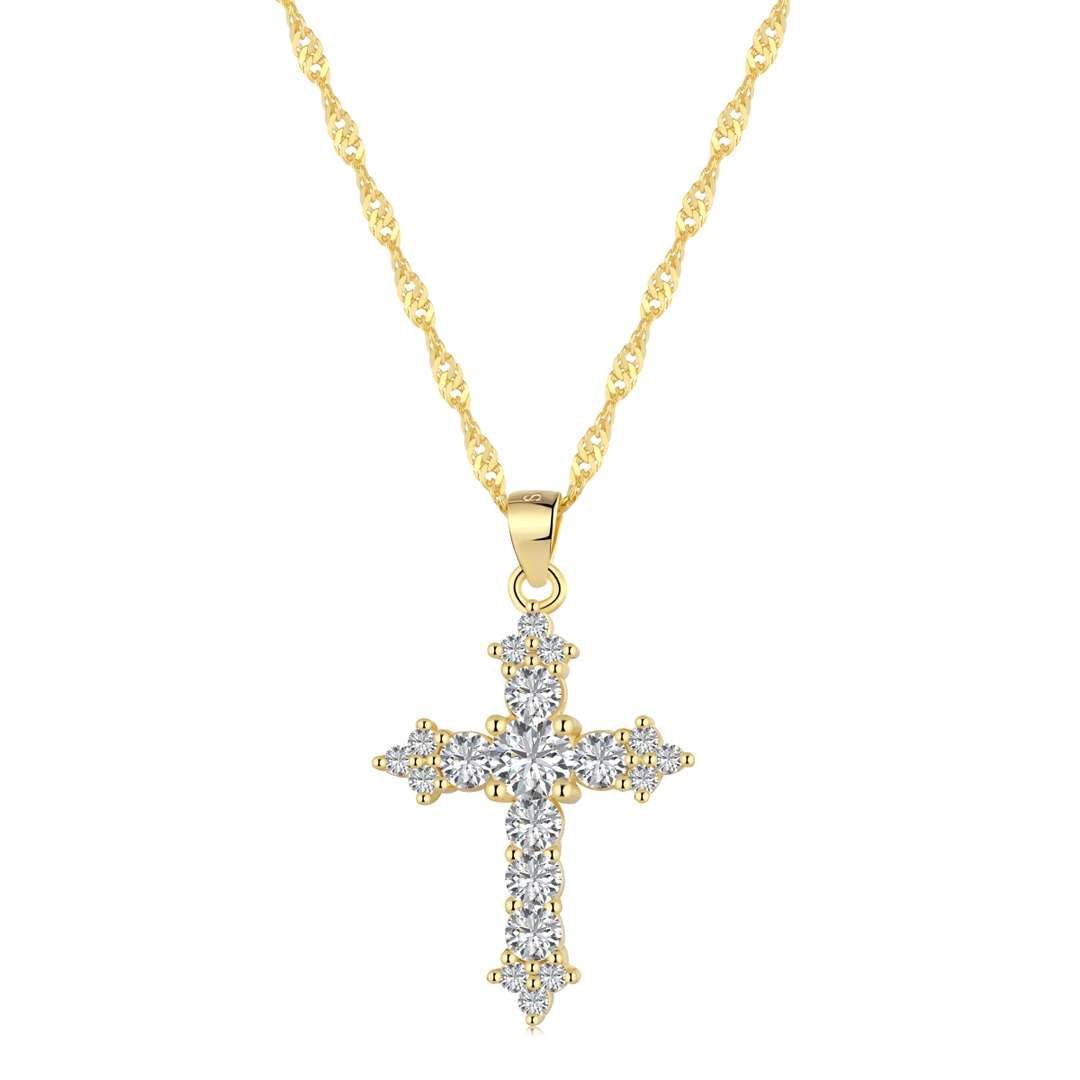 [OAK JURI]Delicate Cross Shape Necklace