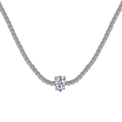 [OAK JURI]1.0 carat Unique Pear Cut Tennis Necklace