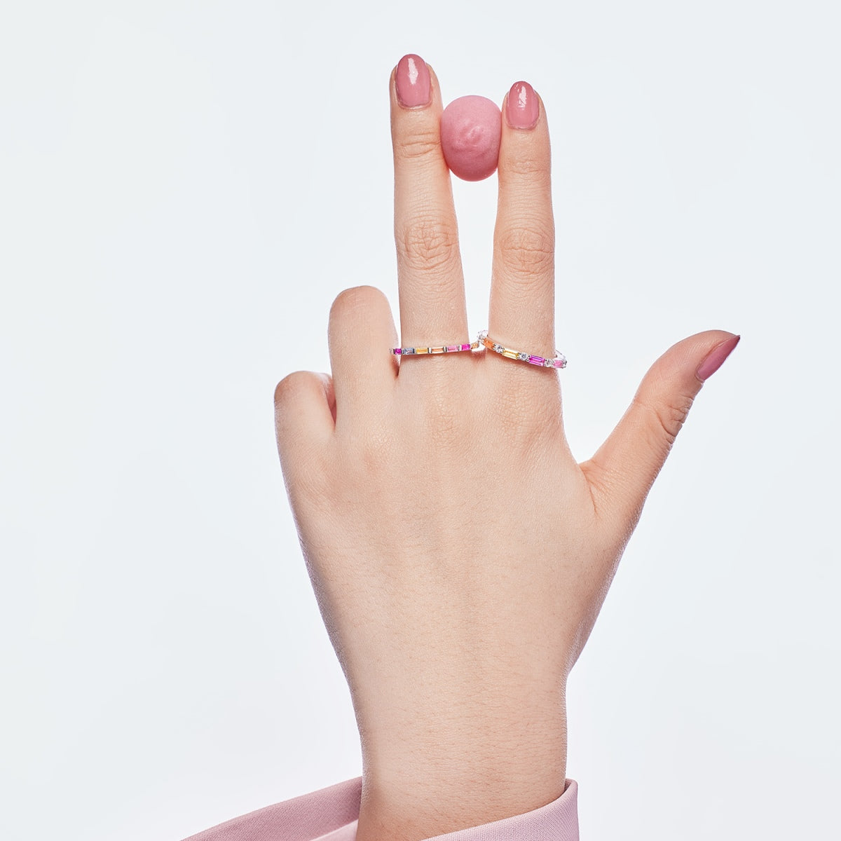 [OAK JURI]Exquisite Multicolored Emerald Cut Daily Ring