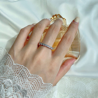 [OAK JURI]Sparkling Round Cut Tennis Ring