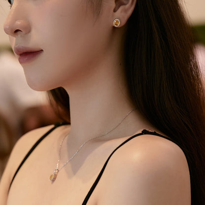 [OAK JURI]Delicate Radiant Oval Cut Daily Earrings