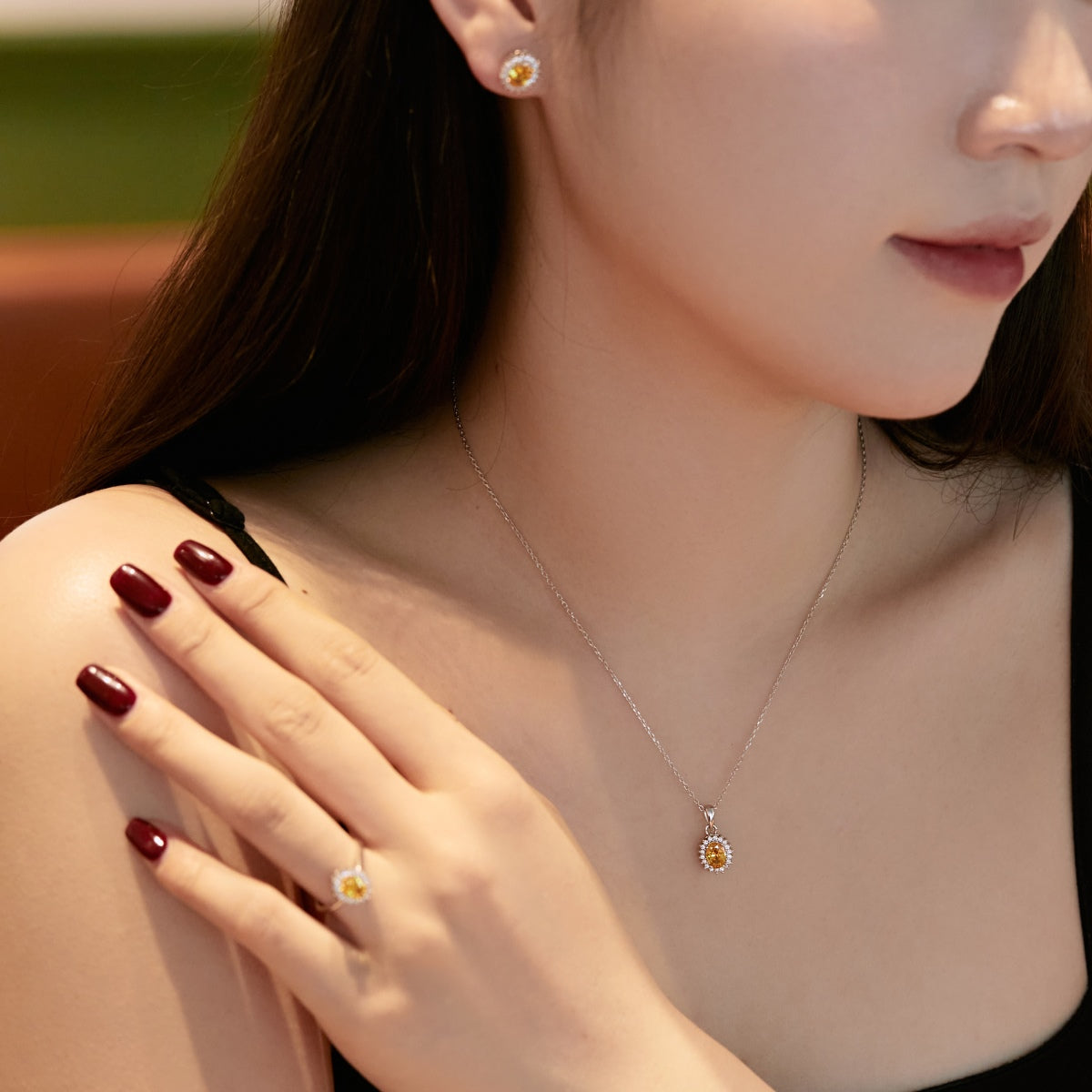 [OAK JURI]Delicate Radiant Oval Cut Daily Earrings