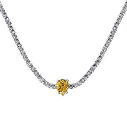[OAK JURI]1.0 carat Unique Pear Cut Tennis Necklace