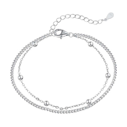 [OAK JURI]Delicate Bead Double Layer Bracelet