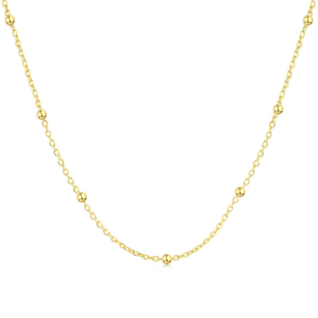 [OAK JURI]Small Bead Clavicle Chain Simple Necklace