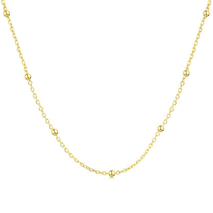 [OAK JURI]Small Bead Clavicle Chain Simple Necklace