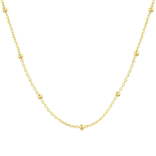 [OAK JURI]Small Bead Clavicle Chain Simple Necklace