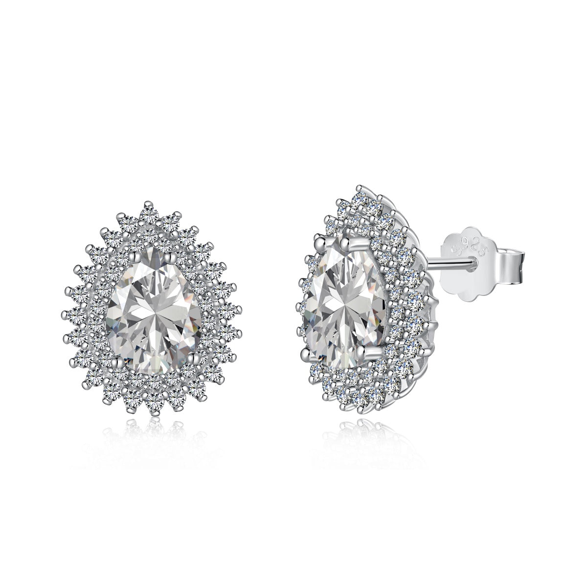 [OAK JURI]Delicate Gorgeous Pear Cut Daily Earrings