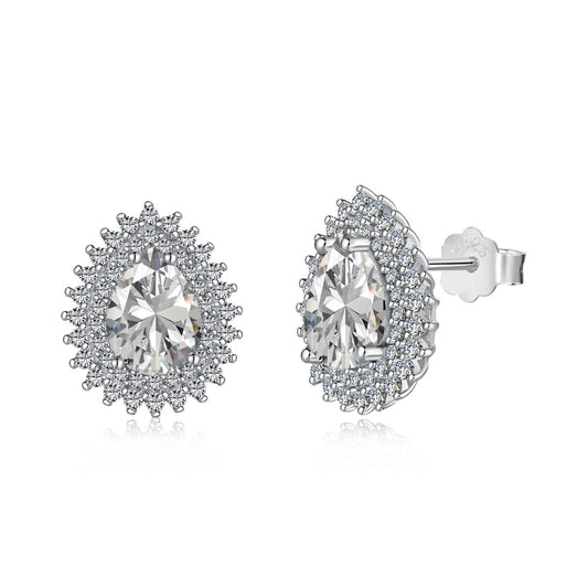 [OAK JURI]Delicate Gorgeous Pear Cut Daily Earrings