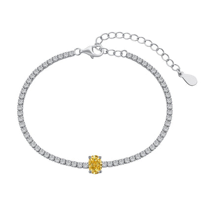 [OAK JURI]0.75 Carat Exquisite Oval Cut Daily Bracelet