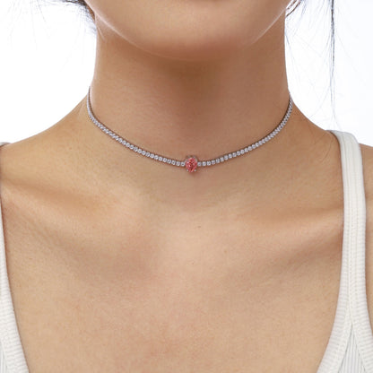 [OAK JURI]1.0 carat Unique Pear Cut Tennis Necklace