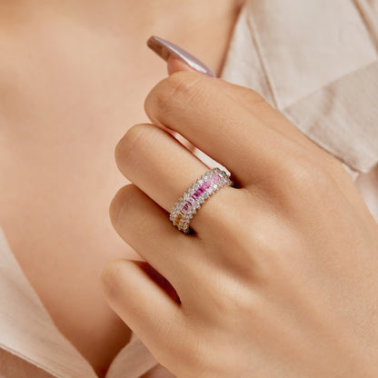 [OAK JURI]Ornate Colorful Radiant Cut Daily Ring